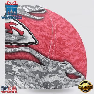 Custom Name NFL Chiefs Camo US Classic Baseball Cap