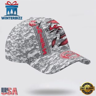 Custom Name NFL Chiefs Camo US Classic Baseball Cap