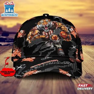 Custom Name NFL Cincinnati Bengals Mascot Football Baseball Cap