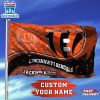 Custom Name NFL Cincinnati Bengals Team House And Garden Flag
