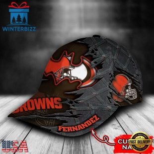 Custom Name NFL Cleveland Browns Batman Logo All Over Print 3D Classic Cap