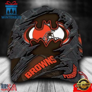 Custom Name NFL Cleveland Browns Batman Logo All Over Print 3D Classic Cap