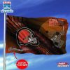 Custom Name NFL Cleveland Browns Logo House And Garden Flag