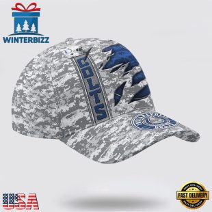 Custom Name NFL Colts Camo US Classic Baseball Cap