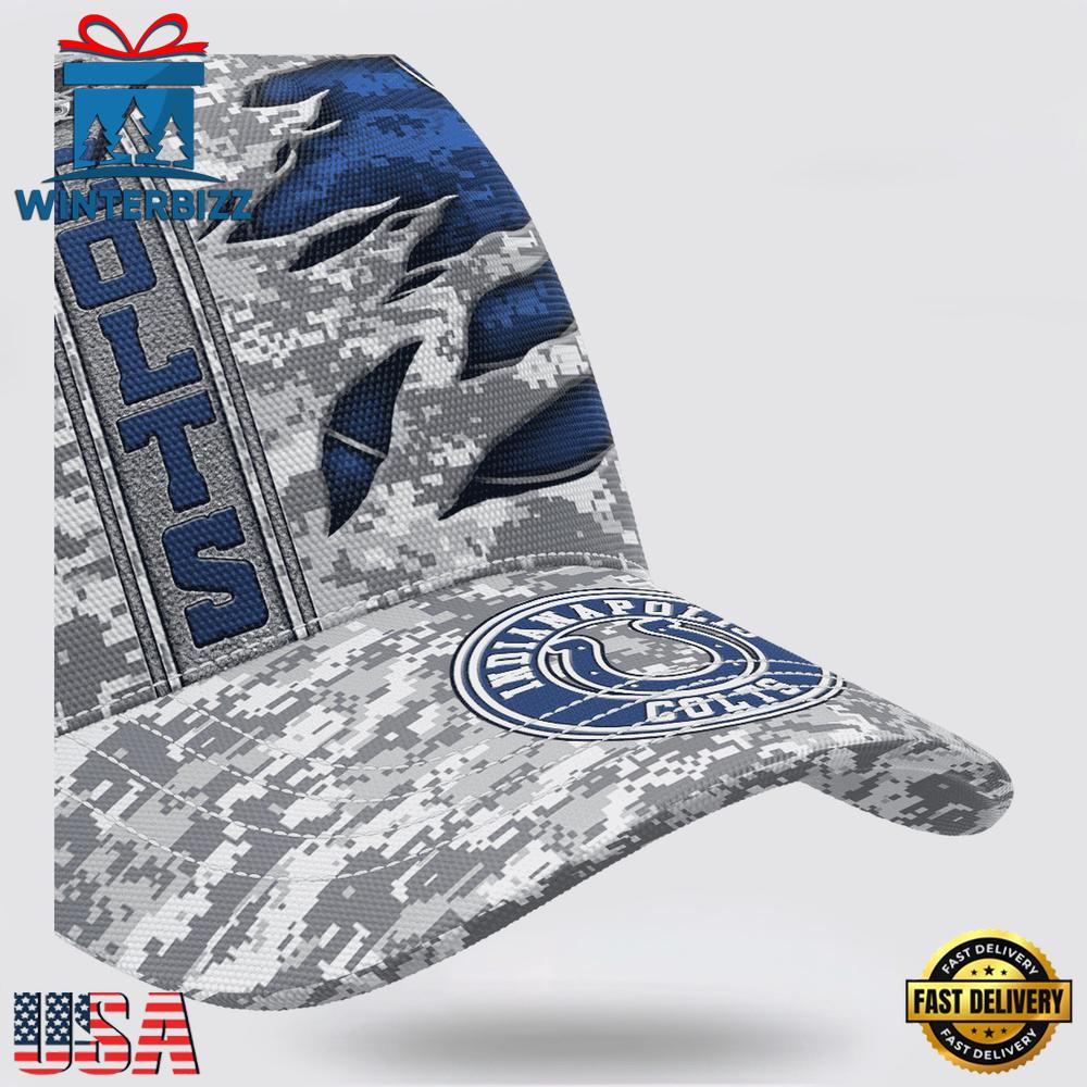 Custom Name NFL Colts Camo US New Design Classic Baseball Cap Custom Name NFL Colts Camo US New Design Classic Baseball Cap