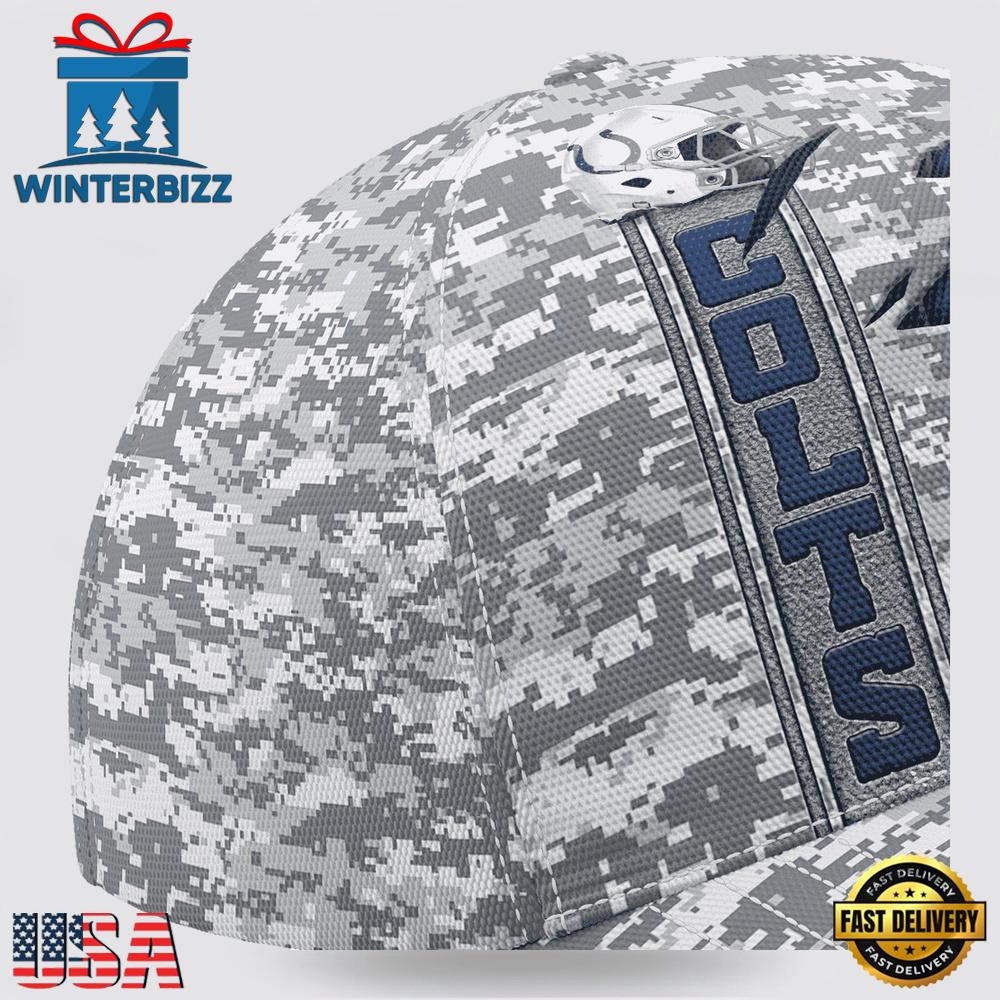 Custom Name NFL Colts Camo US New Design Classic Baseball Cap Custom Name NFL Colts Camo US New Design Classic Baseball Cap