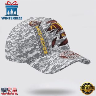 Custom Name NFL Commanders Camo US Classic Baseball Cap