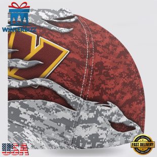 Custom Name NFL Commanders Camo US Classic Baseball Cap