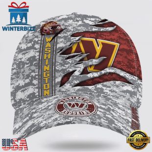 Custom Name NFL Commanders Camo US Classic Baseball Cap