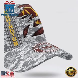 Custom Name NFL Commanders Camo US Classic Baseball Cap