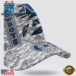 Custom Name NFL Cowboys Camo US Classic Baseball Cap