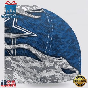 Custom Name NFL Cowboys Camo US Classic Baseball Cap