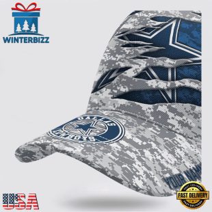 Custom Name NFL Cowboys Camo US Classic Baseball Cap