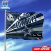 Custom Name NFL Dallas Cowboys Team Football House And Garden Flag