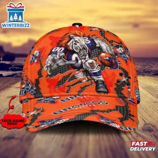 Custom Name NFL Denver Broncos Mascot Football Baseball Cap