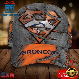 Custom Name NFL Denver Broncos Superman All Over Print 3D Classic Cap