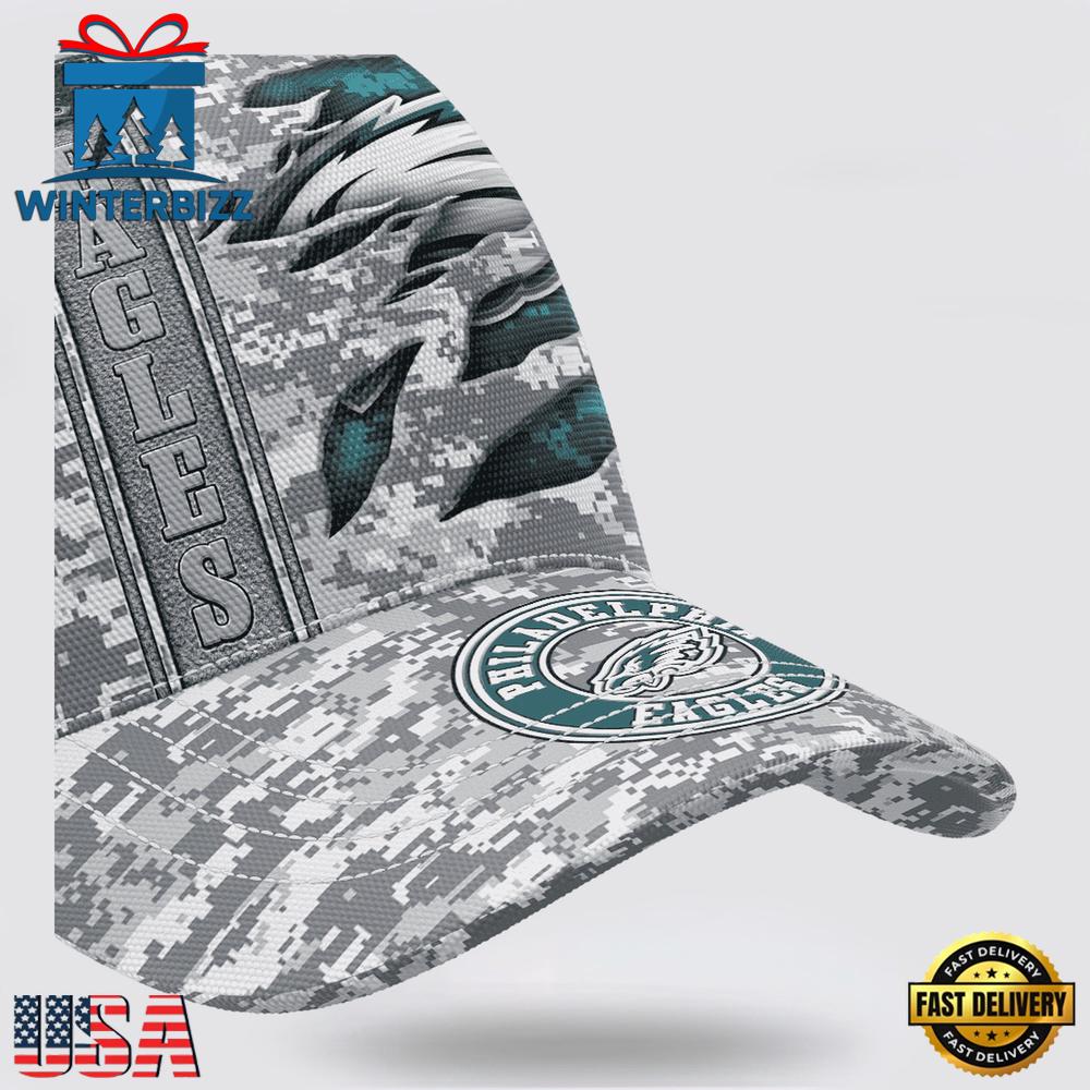 Custom Name NFL Eagles Camo US New Design Classic Baseball Cap Custom Name NFL Eagles Camo US New Design Classic Baseball Cap