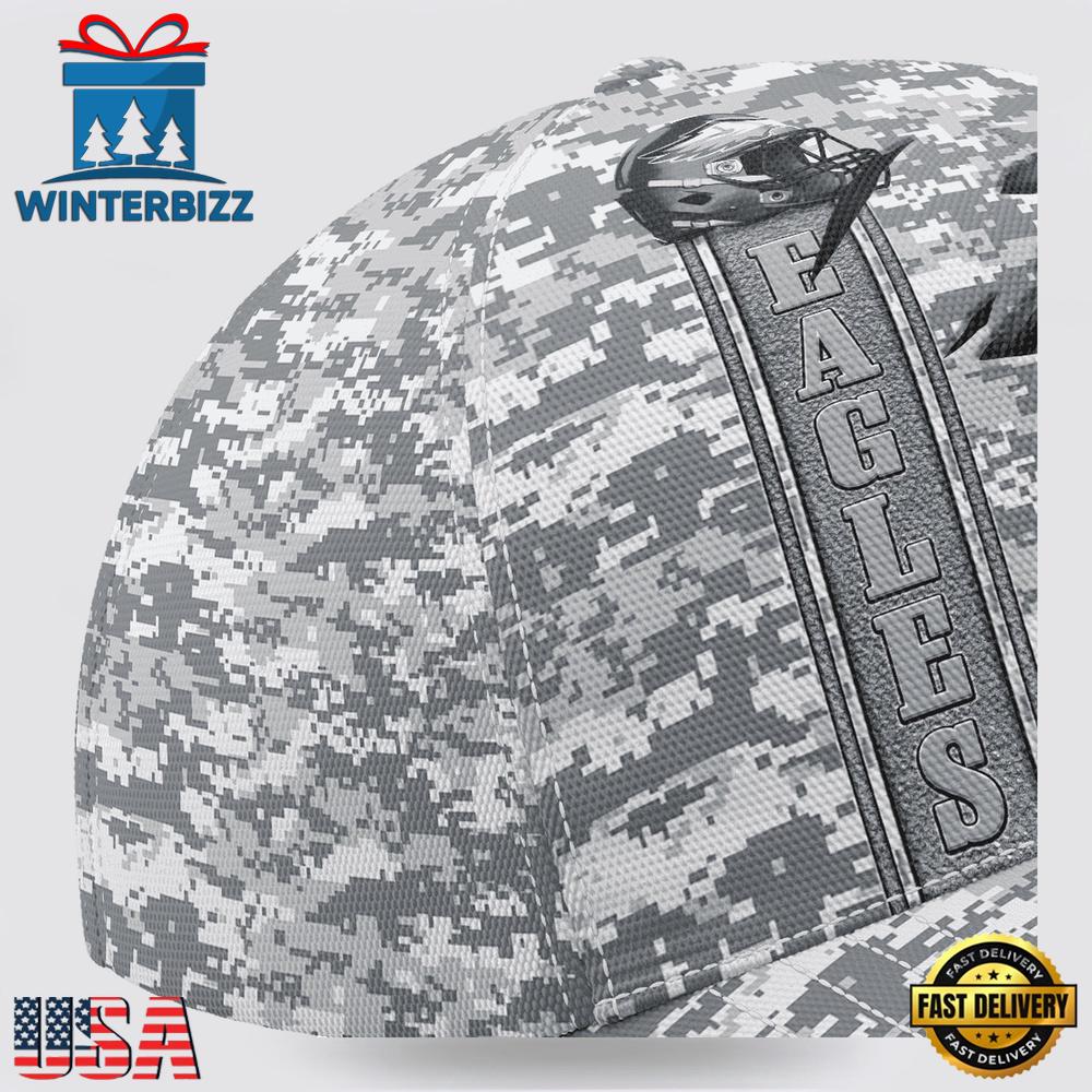 Custom Name NFL Eagles Camo US New Design Classic Baseball Cap Custom Name NFL Eagles Camo US New Design Classic Baseball Cap