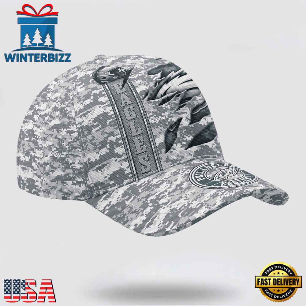 Custom Name NFL Eagles Camo US New Design Classic Baseball Cap Custom Name NFL Eagles Camo US New Design Classic Baseball Cap