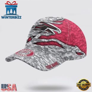 Custom Name NFL Falcons Camo US Classic Baseball Cap