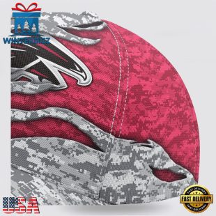 Custom Name NFL Falcons Camo US Classic Baseball Cap