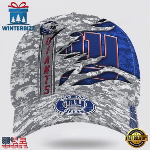 Custom Name NFL Giants Camo US Classic Baseball Cap
