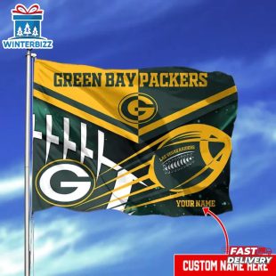 Custom Name NFL Green Bay Packers House And Garden Flag