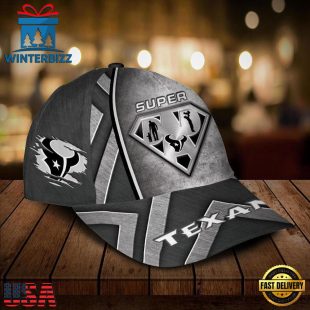 Custom Name NFL Houston Texans Superman Dad All Over Print 3D Classic Cap