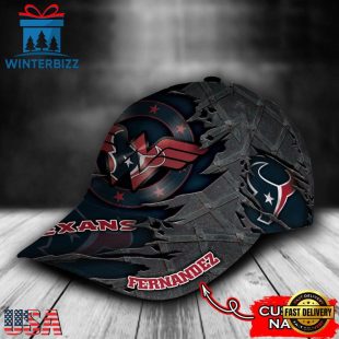 Custom Name NFL Houston Texans Wonder Woman All Over Print 3D Classic Cap