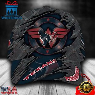 Custom Name NFL Houston Texans Wonder Woman All Over Print 3D Classic Cap