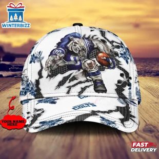 Custom Name NFL Indianapolis Colts Mascot Football Baseball Cap