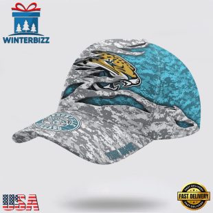 Custom Name NFL Jaguars Camo US Classic Baseball Cap