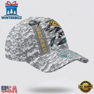 Custom Name NFL Jaguars Camo US Classic Baseball Cap