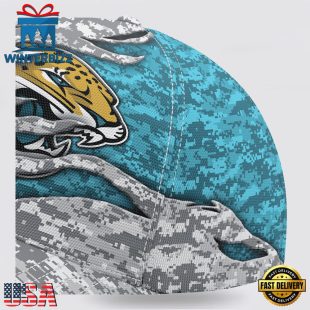 Custom Name NFL Jaguars Camo US Classic Baseball Cap