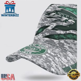 Custom Name NFL Jets Camo US Classic Baseball Cap