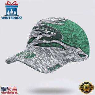 Custom Name NFL Jets Camo US Classic Baseball Cap