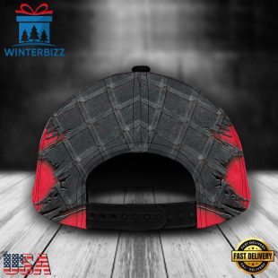 Custom Name NFL Kansas City Chiefs Batman Logo All Over Print - Red 3D Classic Cap