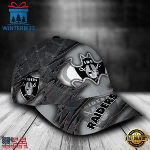 Custom Name NFL Las Vegas Raiders Batman Logo All Over Print 3D Classic Cap