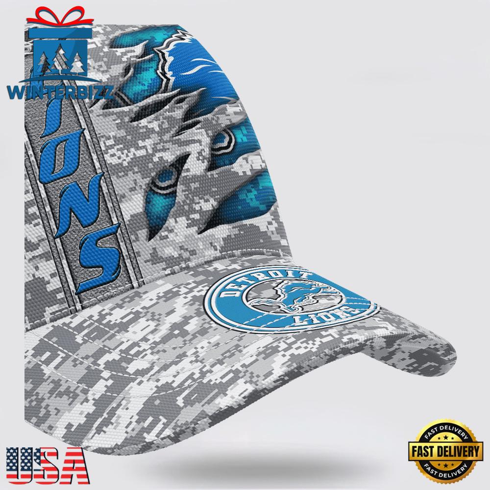 Custom Name NFL Lions Camo US New Design Classic Baseball Cap Custom Name NFL Lions Camo US New Design Classic Baseball Cap
