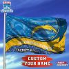 Custom Name NFL Los Angeles Chargers Logo Team House And Garden Flag