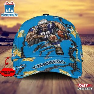 Custom Name NFL Los Angeles Chargers Mascot Football Baseball Cap
