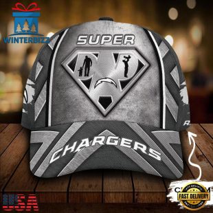 Custom Name NFL Los Angeles Chargers Superman Dad All Over Print 3D Classic Cap