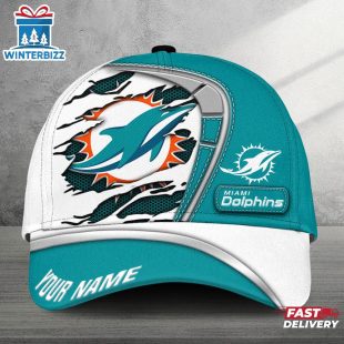 Custom Name NFL Miami Dolphins Baseball Classic Cap