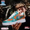 Custom Name NFL Miami Dolphins Mascot Pattern Air Force 1 Shoes