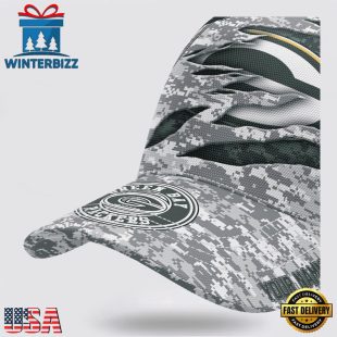 Custom Name NFL Packers Camo US Classic Baseball Cap
