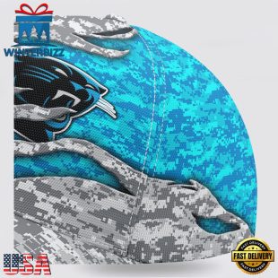 Custom Name NFL Panthers Camo US Classic Baseball Cap