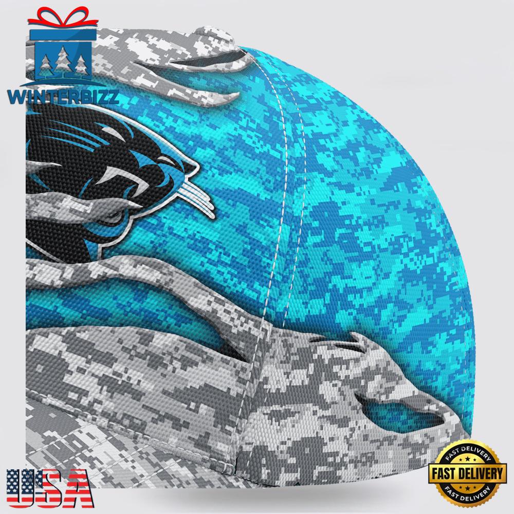 Custom Name NFL Panthers Camo US New Design Classic Baseball Cap Custom Name NFL Panthers Camo US New Design Classic Baseball Cap