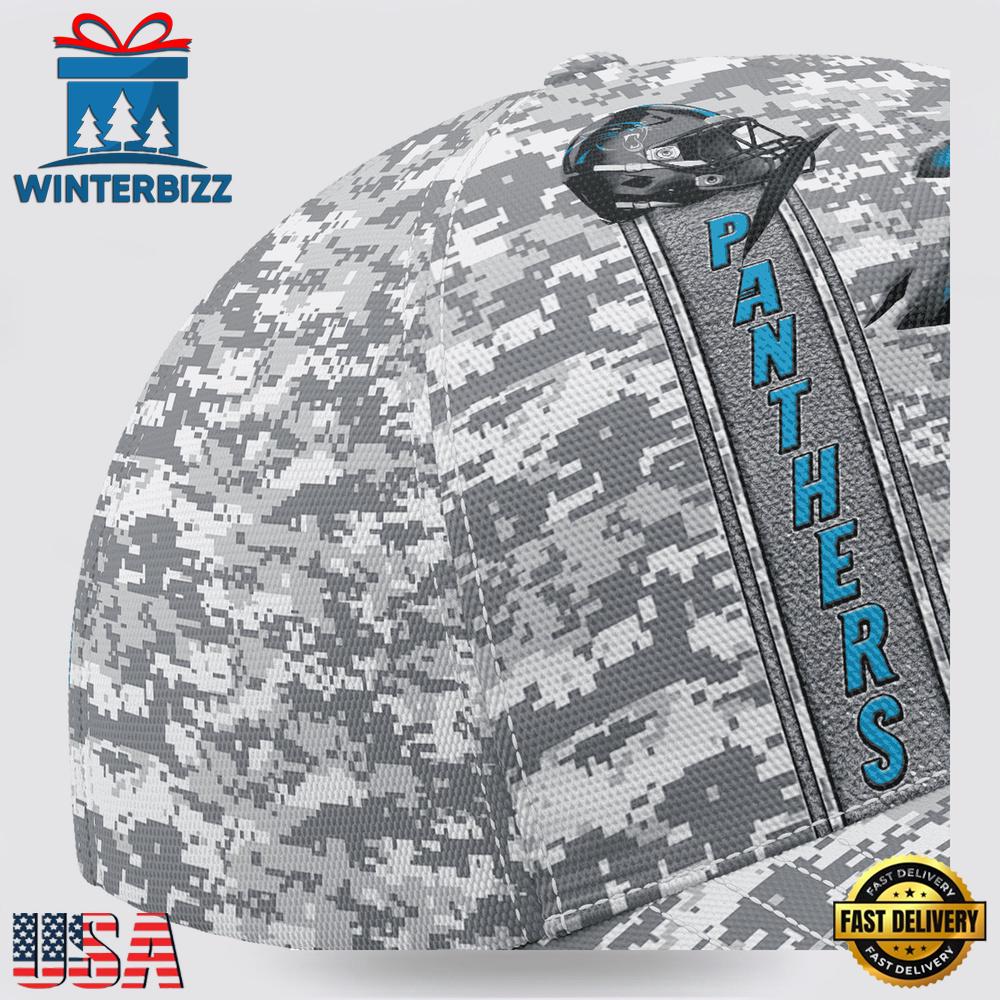 Custom Name NFL Panthers Camo US New Design Classic Baseball Cap Custom Name NFL Panthers Camo US New Design Classic Baseball Cap
