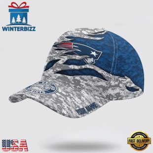 Custom Name NFL Patriots Camo US Classic Baseball Cap