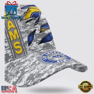 Custom Name NFL Rams Camo US Classic Baseball Cap